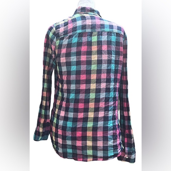OLD NAVY RAINBOW 90’S FLANNELS SIZE S - Picture 3 of 4